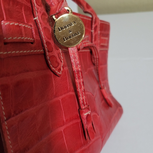 Dooney Bourke Mini Croco Embossed Tassle Bag - Picture 8 of 15